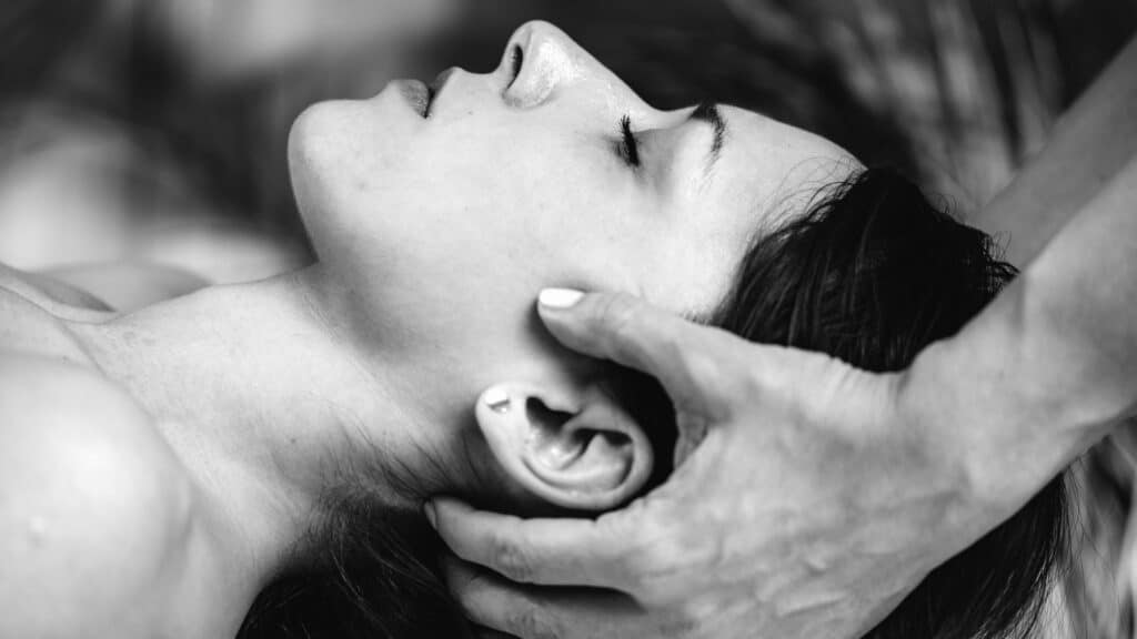 A therapist performing Myofascial Release therapy during a session at Hands On HealthCare Massage Therapy in Commack, Long Island.
