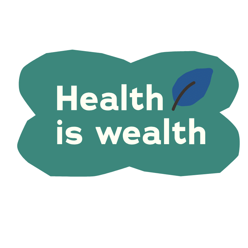 Health is wealth message emphasizing the importance of pain management and functional wellness